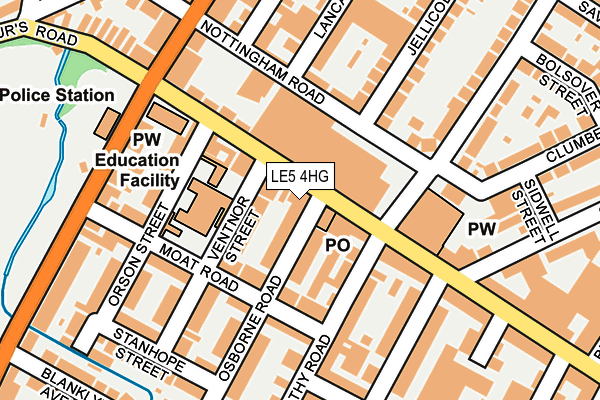 LE5 4HG map - OS OpenMap – Local (Ordnance Survey)