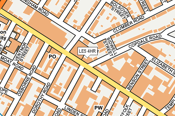 LE5 4HR map - OS OpenMap – Local (Ordnance Survey)