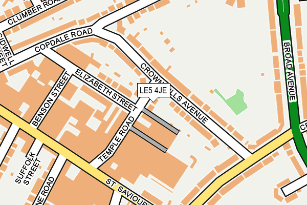 LE5 4JE map - OS OpenMap – Local (Ordnance Survey)