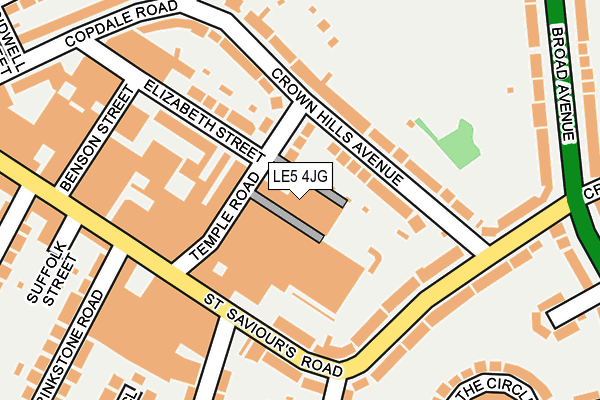 LE5 4JG map - OS OpenMap – Local (Ordnance Survey)