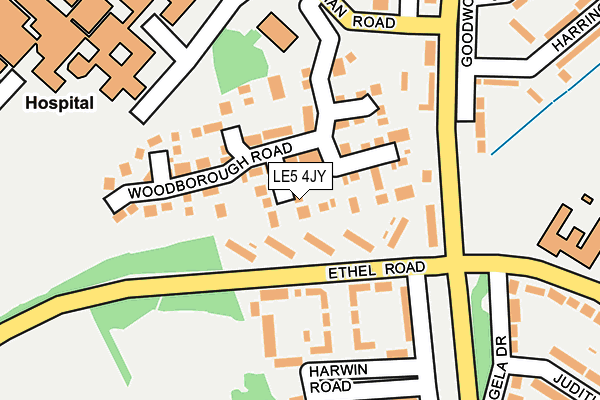 LE5 4JY map - OS OpenMap – Local (Ordnance Survey)