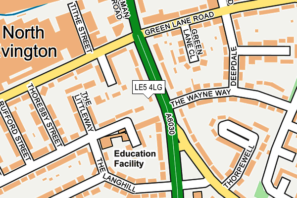 LE5 4LG map - OS OpenMap – Local (Ordnance Survey)