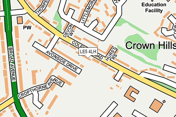 LE5 4LH map - OS OpenMap – Local (Ordnance Survey)