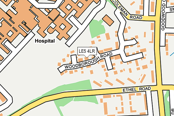 LE5 4LR map - OS OpenMap – Local (Ordnance Survey)