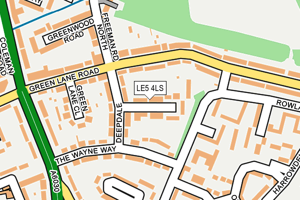 LE5 4LS map - OS OpenMap – Local (Ordnance Survey)