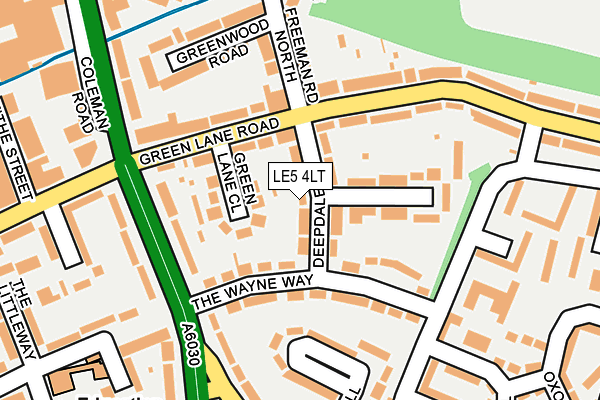 LE5 4LT map - OS OpenMap – Local (Ordnance Survey)