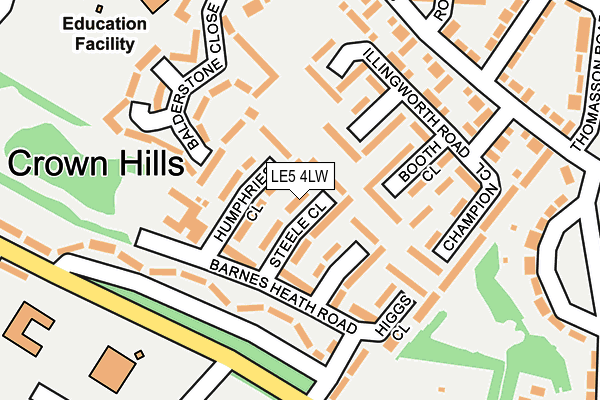 LE5 4LW map - OS OpenMap – Local (Ordnance Survey)