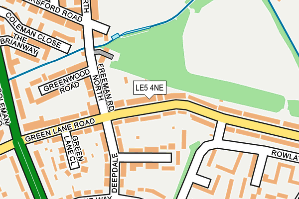 LE5 4NE map - OS OpenMap – Local (Ordnance Survey)