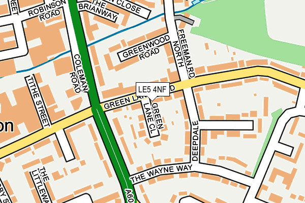 LE5 4NF map - OS OpenMap – Local (Ordnance Survey)