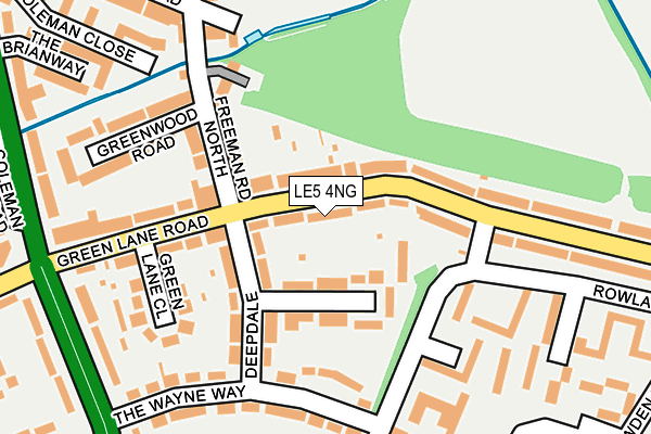LE5 4NG map - OS OpenMap – Local (Ordnance Survey)