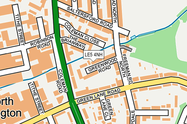 LE5 4NH map - OS OpenMap – Local (Ordnance Survey)