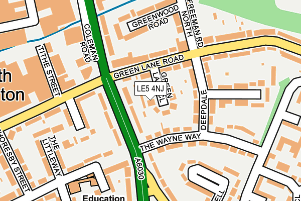 LE5 4NJ map - OS OpenMap – Local (Ordnance Survey)