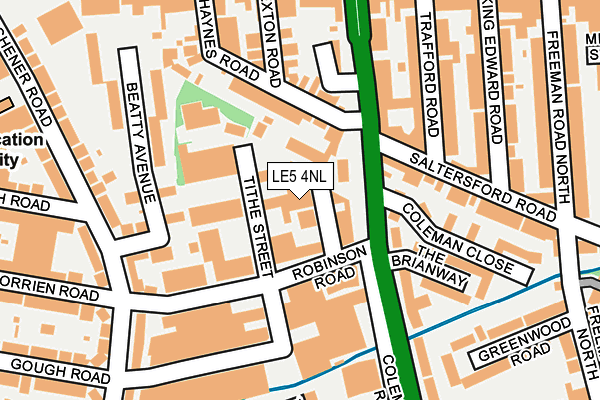 LE5 4NL map - OS OpenMap – Local (Ordnance Survey)