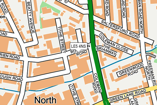 LE5 4NS map - OS OpenMap – Local (Ordnance Survey)