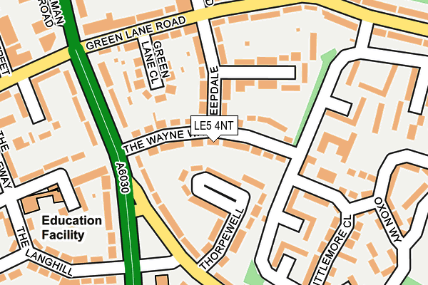 LE5 4NT map - OS OpenMap – Local (Ordnance Survey)
