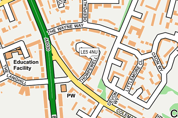LE5 4NU map - OS OpenMap – Local (Ordnance Survey)