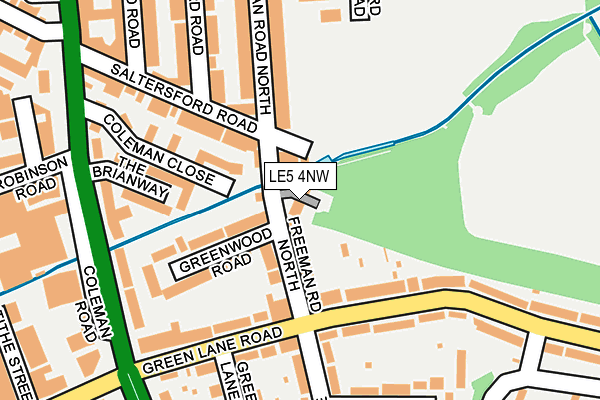 LE5 4NW map - OS OpenMap – Local (Ordnance Survey)