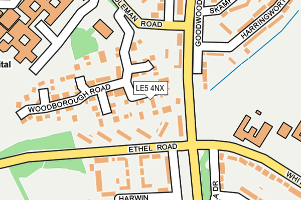 LE5 4NX map - OS OpenMap – Local (Ordnance Survey)