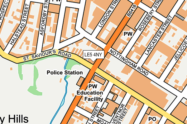 LE5 4NY map - OS OpenMap – Local (Ordnance Survey)