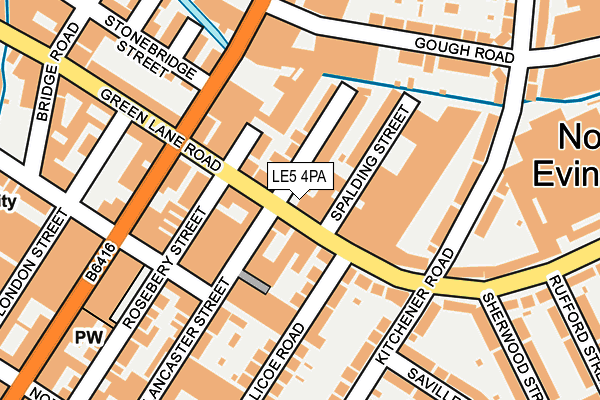 LE5 4PA map - OS OpenMap – Local (Ordnance Survey)