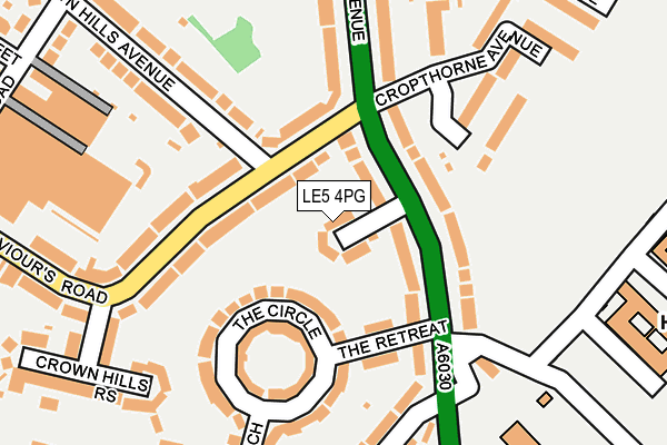 LE5 4PG map - OS OpenMap – Local (Ordnance Survey)