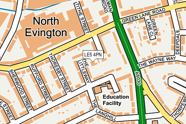 LE5 4PN map - OS OpenMap – Local (Ordnance Survey)