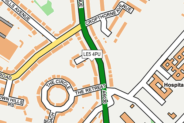 LE5 4PU map - OS OpenMap – Local (Ordnance Survey)