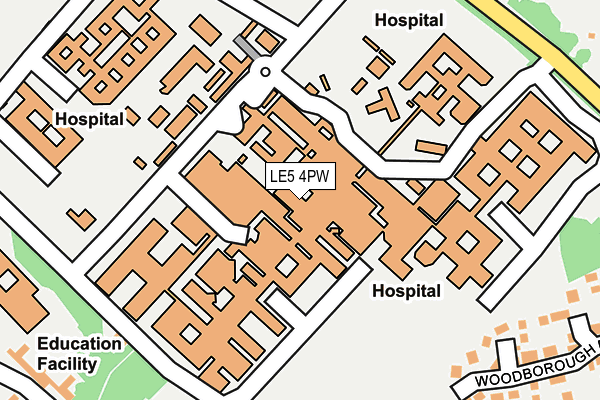 LE5 4PW map - OS OpenMap – Local (Ordnance Survey)