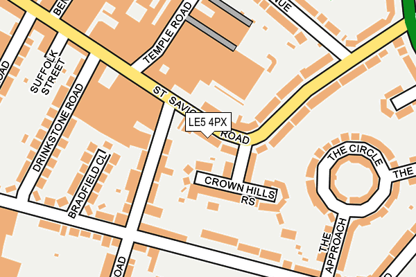 LE5 4PX map - OS OpenMap – Local (Ordnance Survey)