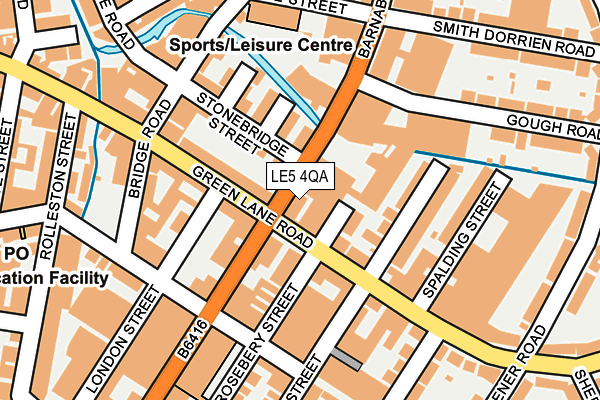 LE5 4QA map - OS OpenMap – Local (Ordnance Survey)