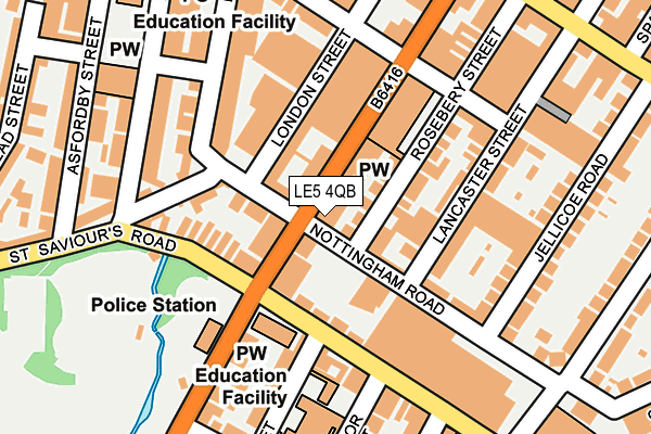 Map of PECKISH LEICESTER LTD at local scale