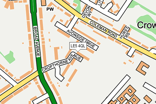 LE5 4QL map - OS OpenMap – Local (Ordnance Survey)