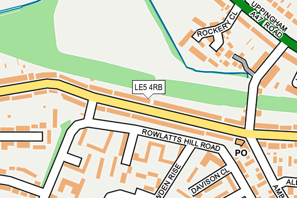 LE5 4RB map - OS OpenMap – Local (Ordnance Survey)