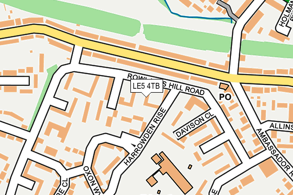 LE5 4TB map - OS OpenMap – Local (Ordnance Survey)