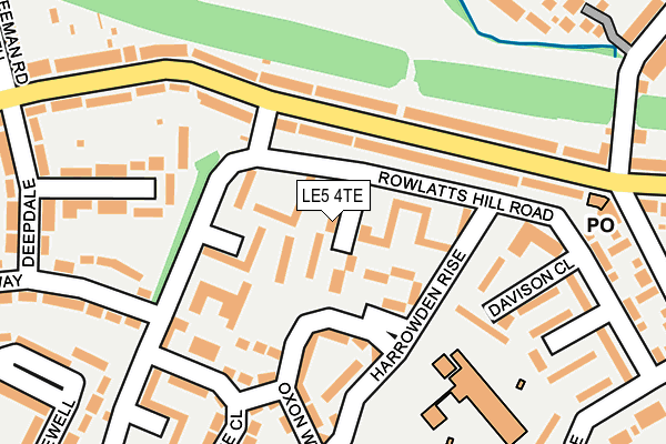 LE5 4TE map - OS OpenMap – Local (Ordnance Survey)