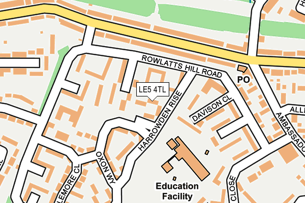 LE5 4TL map - OS OpenMap – Local (Ordnance Survey)