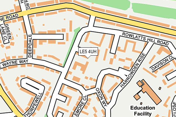 LE5 4UH map - OS OpenMap – Local (Ordnance Survey)