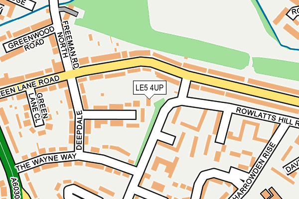 LE5 4UP map - OS OpenMap – Local (Ordnance Survey)