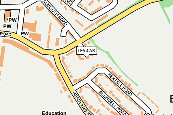 LE5 4WB map - OS OpenMap – Local (Ordnance Survey)