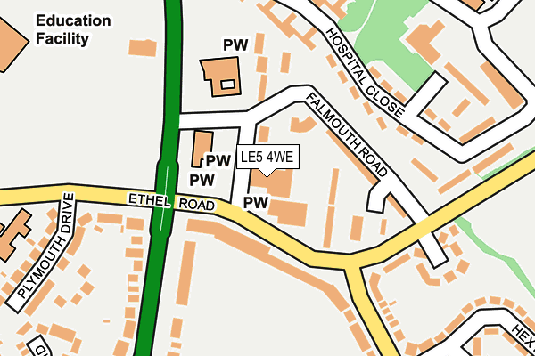 LE5 4WE map - OS OpenMap – Local (Ordnance Survey)