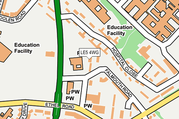 LE5 4WG map - OS OpenMap – Local (Ordnance Survey)