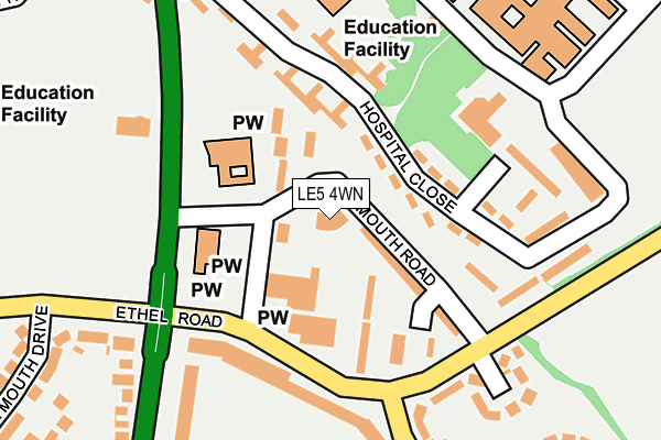 LE5 4WN map - OS OpenMap – Local (Ordnance Survey)