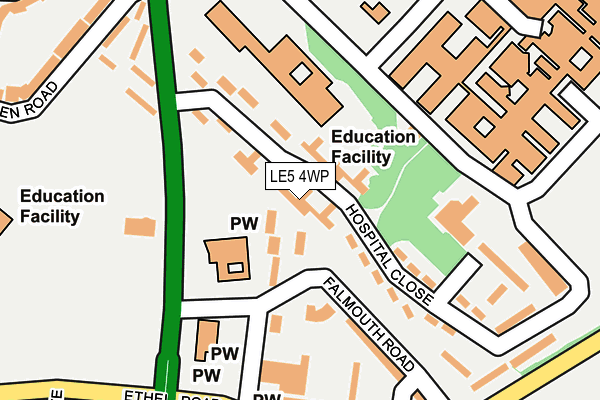 LE5 4WP map - OS OpenMap – Local (Ordnance Survey)