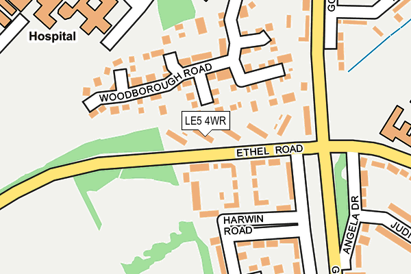 LE5 4WR map - OS OpenMap – Local (Ordnance Survey)