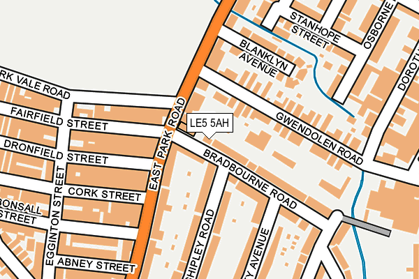 LE5 5AH map - OS OpenMap – Local (Ordnance Survey)