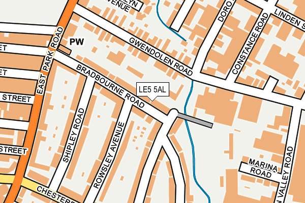 LE5 5AL map - OS OpenMap – Local (Ordnance Survey)