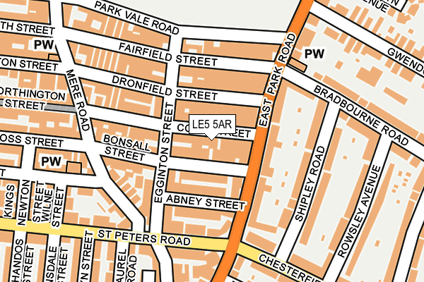 LE5 5AR map - OS OpenMap – Local (Ordnance Survey)