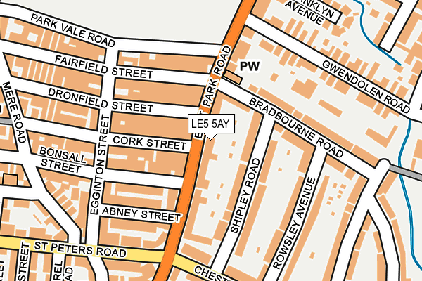 LE5 5AY map - OS OpenMap – Local (Ordnance Survey)