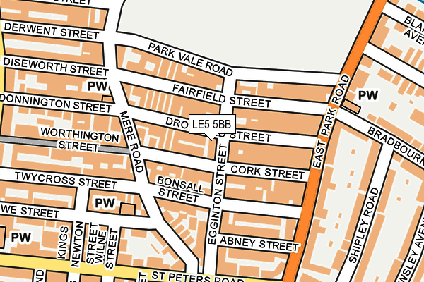 LE5 5BB map - OS OpenMap – Local (Ordnance Survey)