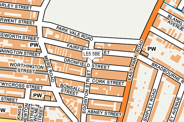 LE5 5BE map - OS OpenMap – Local (Ordnance Survey)